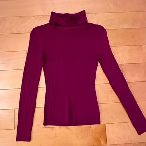 Babaton rib knit turtleneck sweater